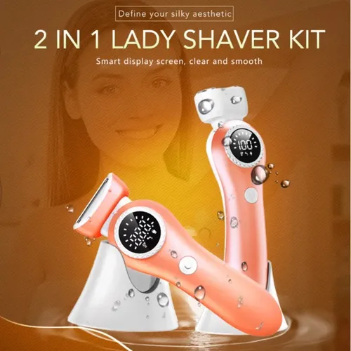Afeitadora Eléctrica For Mujer Con 2 Cabezales