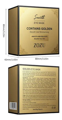 Máscara De Ojos Zozu Gold O Aguacate 80g Para Hidratación Y