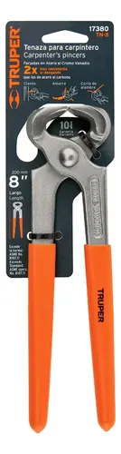 Tenaza Para Carpintero Truper 17380 Aislada Largo 20cm 8