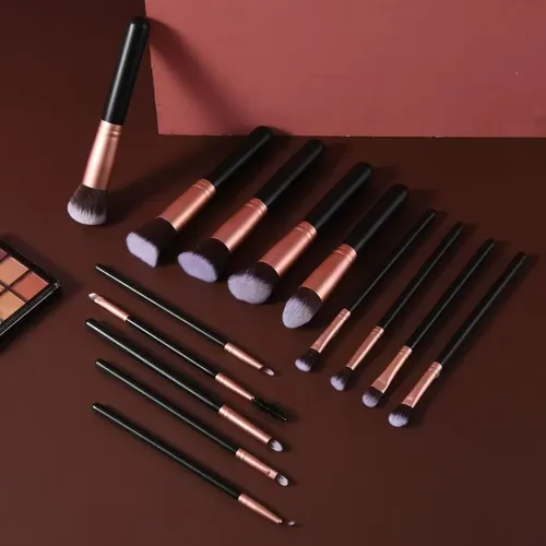 16 Pinceles De Maquillaje Set Herramientas De Maquillaje