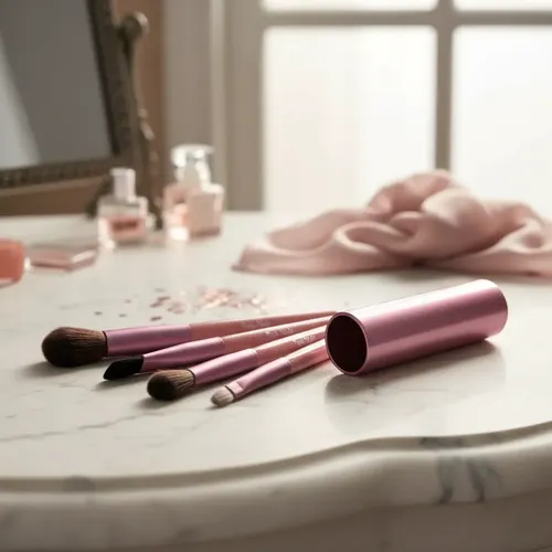 Set De 5 Pinceles Para Ojos En Tubo De Metal Paris Night