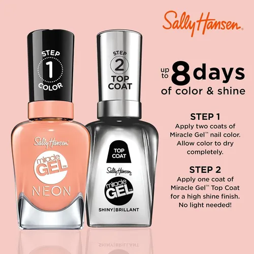 Esmalte Gel Sally Hansen Miracle Gel 51 Peach Please Neon