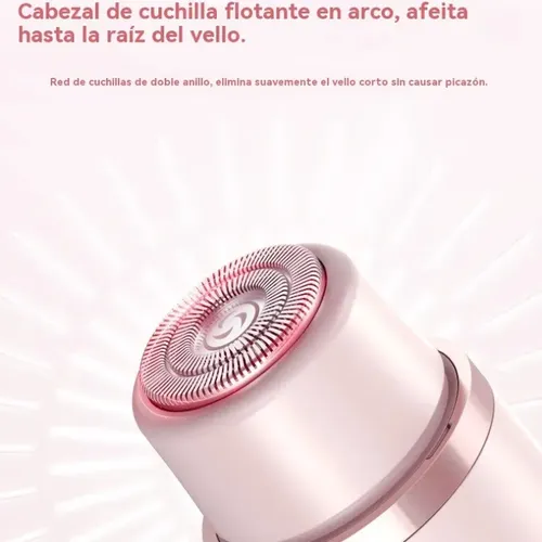 Depiladora Rasuradora Mujer Eléctrica Doble Cabeza2in1 Rosa