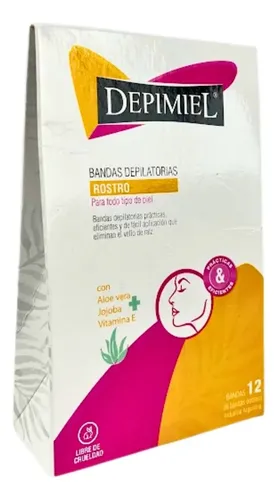 Bandas Depilatorias Descartables Para Rostro Depimiel X 12 U