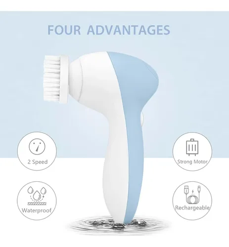 Cepillo Facial Limpiador Recargable Clsevxy 7 En 1 Ipx7