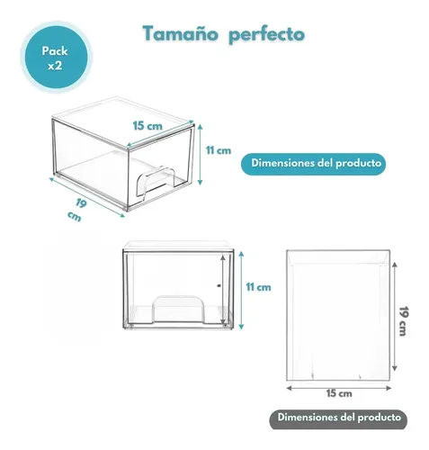 Organizador De Escritorio Y Maquillaje Acrílico Transparente