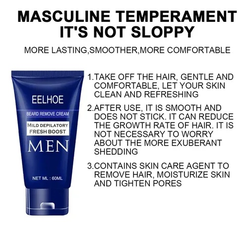 Crema Depilatoria Permanente Para Barba Y Bigote
