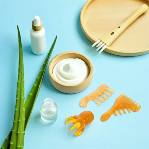 3pcs Peines Gua Sha De Resina Ámbar Para Masaje Meridiano