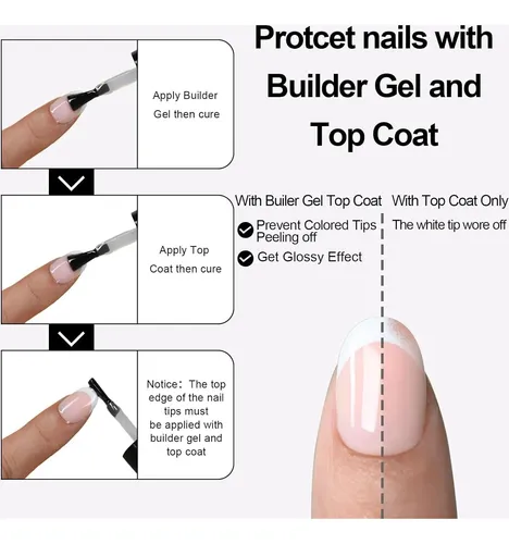 Anyos Uñas Postizas French Tip 300pcs Marrón