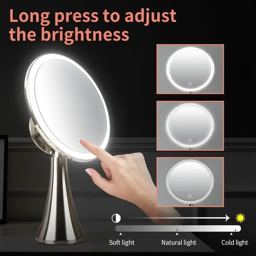 Espejo De Maquillaje Surdy De 9 Luces Con Aumento Dual De 5x