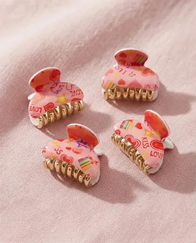Broches De Pelo Para Nenas. Clips Para Niñas Ganchos Nenas Color Rosa