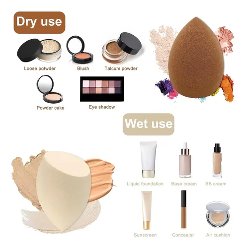 Alta Calidad Esponja Maquillaje Gota Corte Oblicuo X4