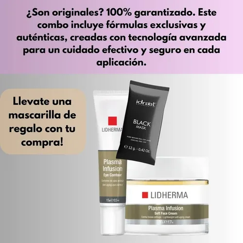 Skincare Kit Plasma Lidherma Antiarrugas Ojeras Bolsas