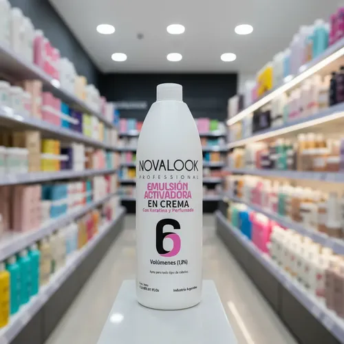 Crema Oxidante 6 Vol Con Keratina Novalook X1 Litro