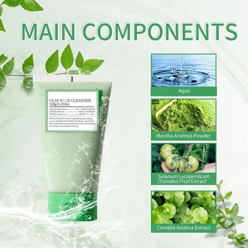 Mascarilla Limpiadora Arcilla Tomate Verde Control Grasa
