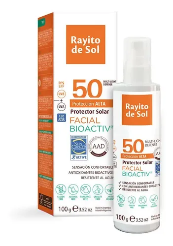 Protector Solar Facial Rayito De Sol Bioactiv Fps50 X 100 G