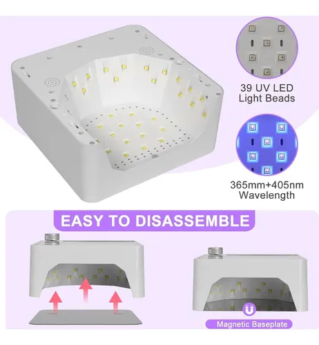 Lámpara Uv/led Recargable Para Uñas Nailartane X90 Blanco