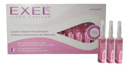 Ampolla Capilar Exel Hidrolizado De Placenta Anticaida 10ml