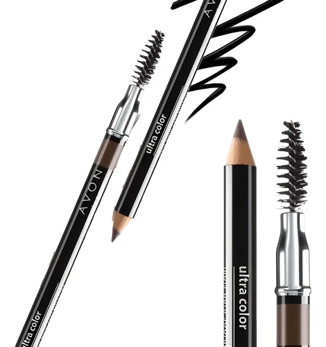 Lapiz Delineador Para Cejas Con Cepillo Avon Color Negro
