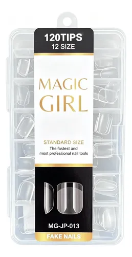 Tips Uñas Postizas Cuadrado Transparente 2 Cajas 240 Tips
