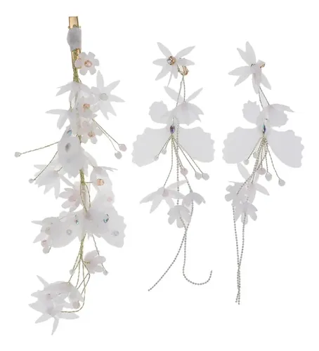 Tela Nupcial Mariposa Pinza De Cabellero Tiara Accesorios