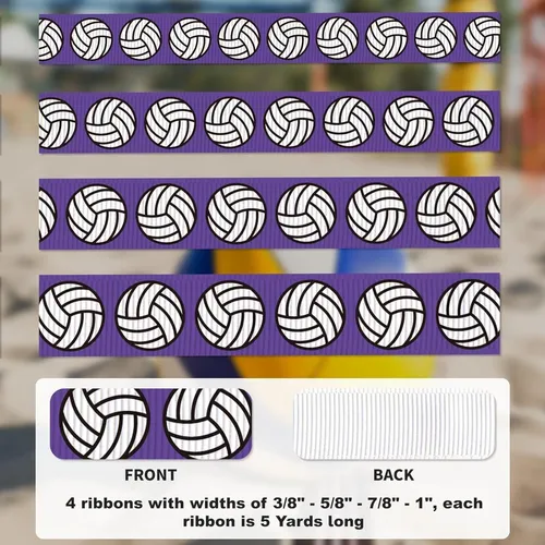 Cinta Para El Pelo De Voleibol De Grogrén, 4 Anchos, 5 Yarda