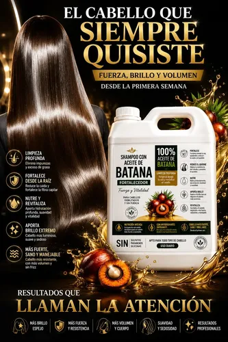 Shampoo Fortalecedor Aceite De Batana Sin Sulfatos 5l