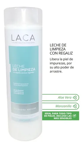 Leche De Limpieza Laca Regaliz Y Activos Vegetales 500ml