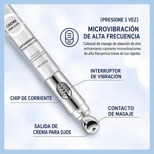 Ocheal Crema De Ojos Antiarrugas Con Aplicador Vibratorio