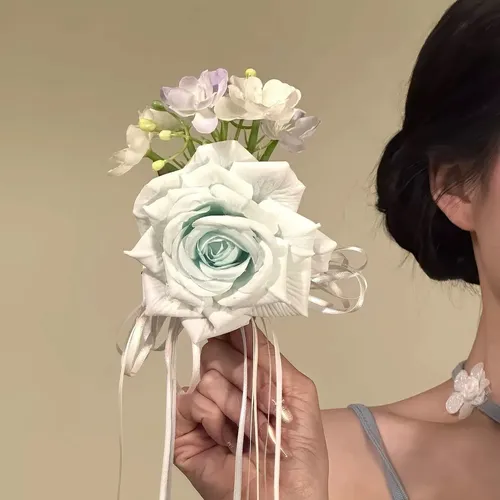 Pinza Para El Pelo Con Cinta Floral Estilo Centro Turístico