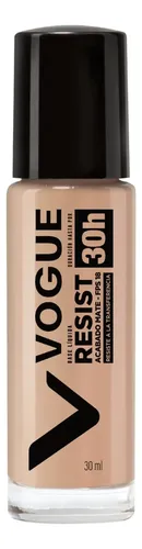 Base de maquillaje líquida Vogue Resist Resist Larga duración Base líquida Resist tono natural – 30mL 30g