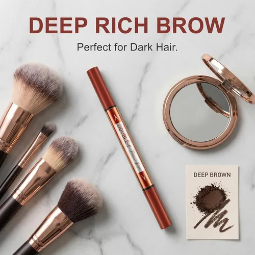 Lápiz De Cejas Dual Ultra Preciso Yanqina 5 Tonos