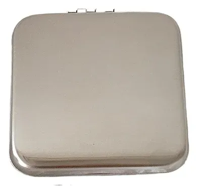 Espejo Plegable De Acero Inoxidable, Doble Cara, Aumento, Po