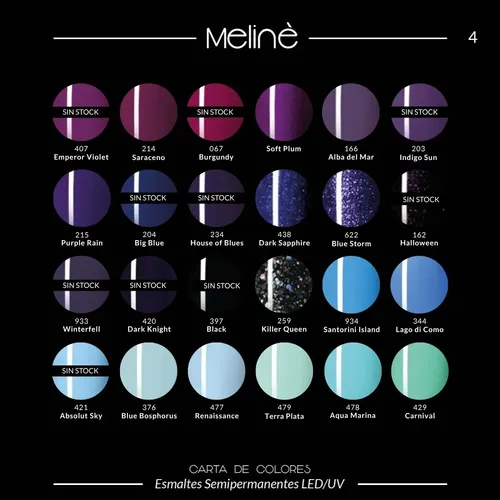 Combo 5 Esmaltes Semipermanentes Gel Uv/led Meliné