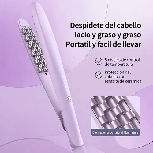 ~aa Plancha Rizadora For Cabello Tipo Wafle Verde Ls.@
