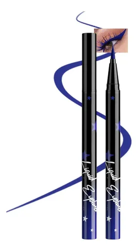 Delineador Líquido Mate Azul Marino, Waterproof, 12 Tonos