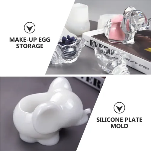 Esponja De Maquillaje De Silicona Epoxi Con Forma De Elefant