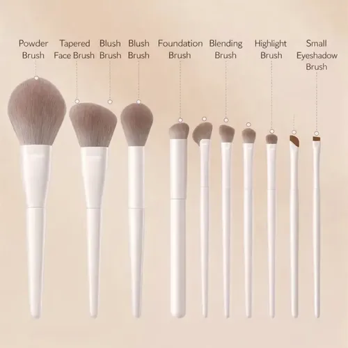 Set De 7 Brochas De Maquillaje En Polvo, Rubor Y Sombra De O