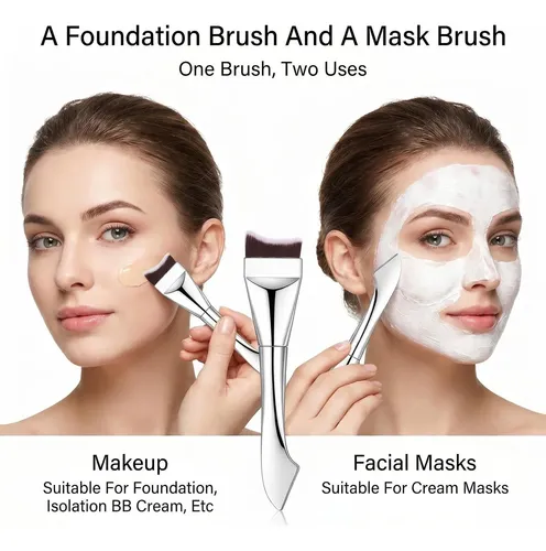 Nogeqi 2 En 1 Brocha Plana De Base Y Aplicador De Mascarilla