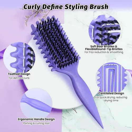 Cepillo Definidor De Cabello Rizado, Cepillo Definidor De…