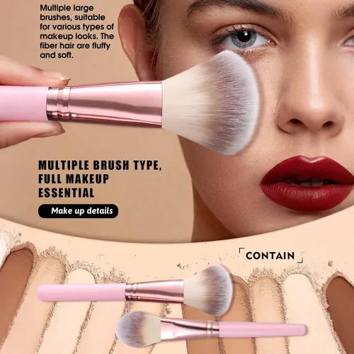 Set De 40pz Brochas Maquillaje Vogue Pinceles Viaje Colorosa