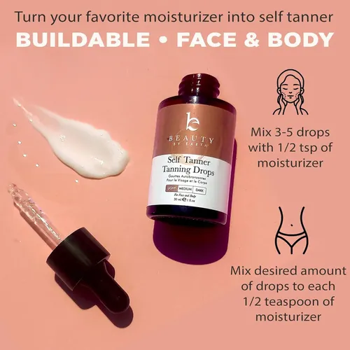 Autobronceador En Gotas Para El Rostro, Bronceado Sin Sol…