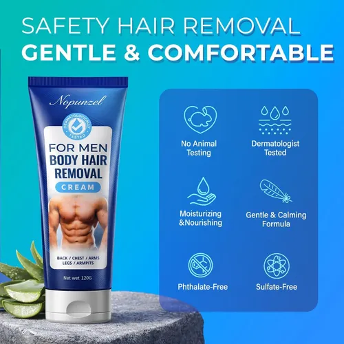 Crema Depilatoria Para Hombres Nopunzel 4.2 Oz (pack De 2)