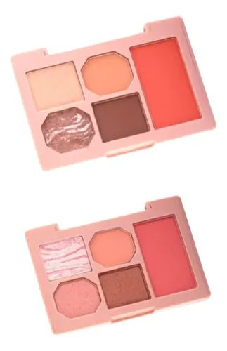 Paleta 2 En 1- 4 Sombras + 1 Rubor  Cherimoya Varios Colores