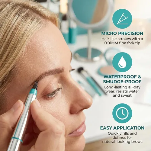 Lápiz De Cejas Wild Brows 4 Puntas Yanqina 1ml Marrón