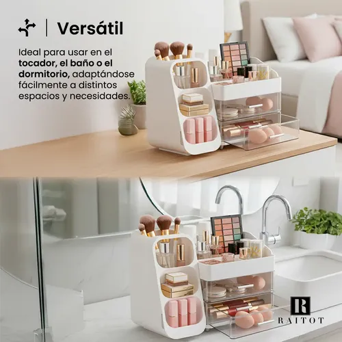 Organizador Maquillaje Acrilico Porta Cosmeticos Cajones