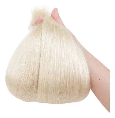 Peluca Voluminosa Brasileña De 50 G Y 50 Cm, Oro Blanco #60