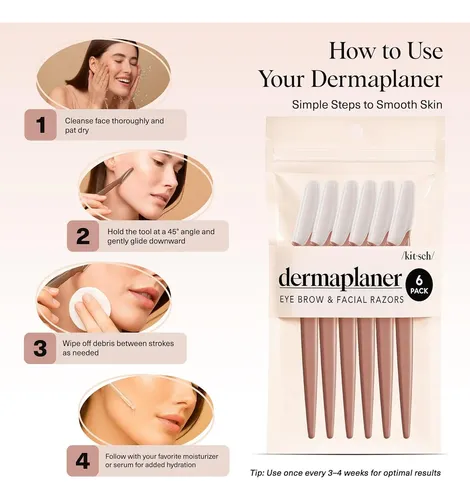 Kit 12 Cuchillas Dermaplaning Terracota Exfoliante Facial
