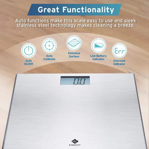 Báscula De Baño Etekcity Digital De Acero Inoxidable De 180
