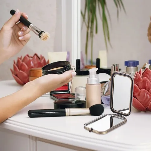 Espejo De Maquillaje Plegable Portátil 9958262